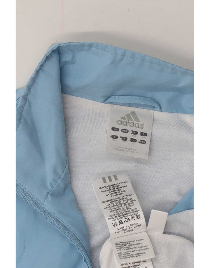 Adidas Mujer Chándal Top Chaqueta UK 12 Medio Azul Poliéster