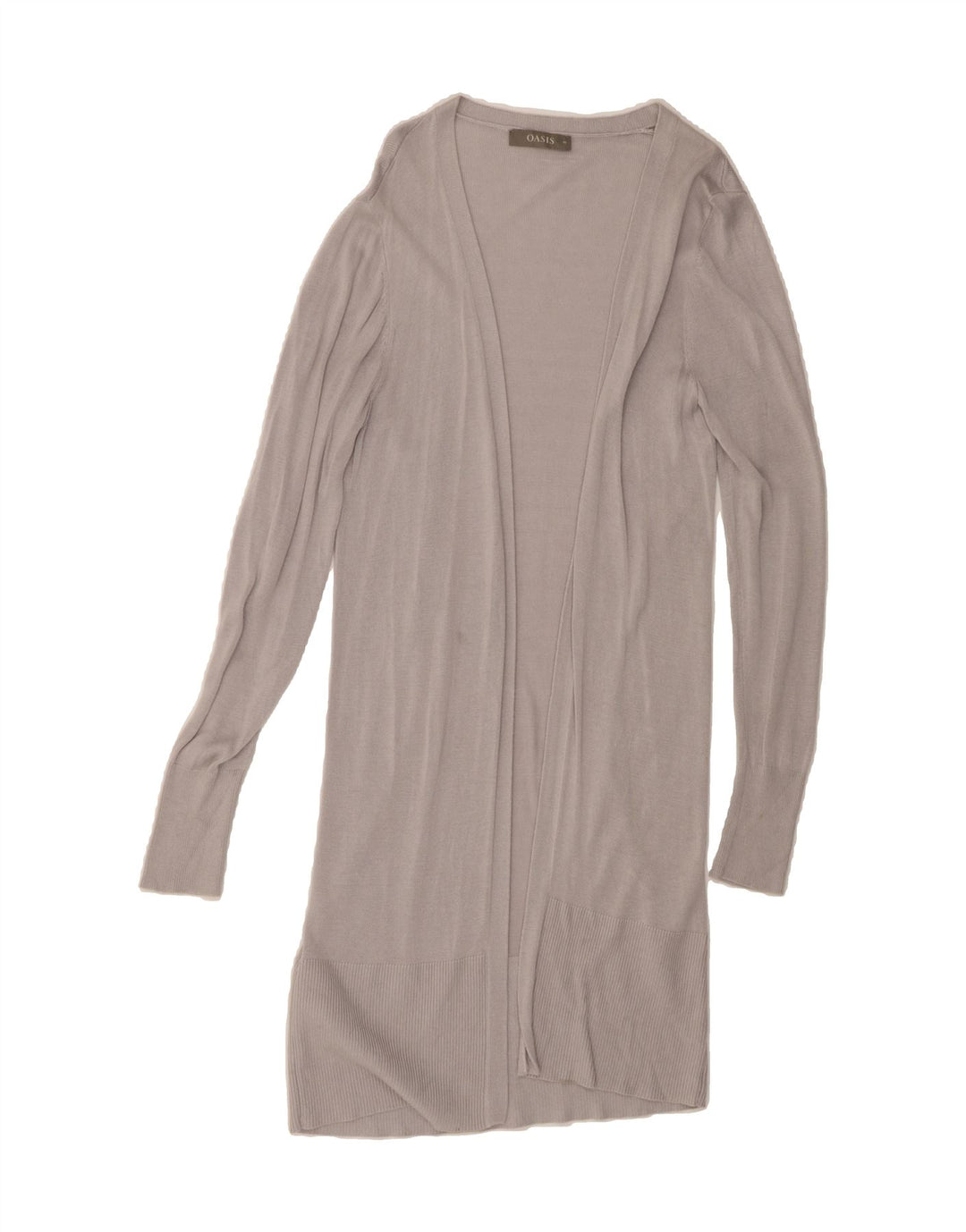 OASIS Womens Longline Open Cardigan Sweater UK 12 Medium Grey Viscose Vintage Oasis and Second-Hand Oasis from Messina Hembry 