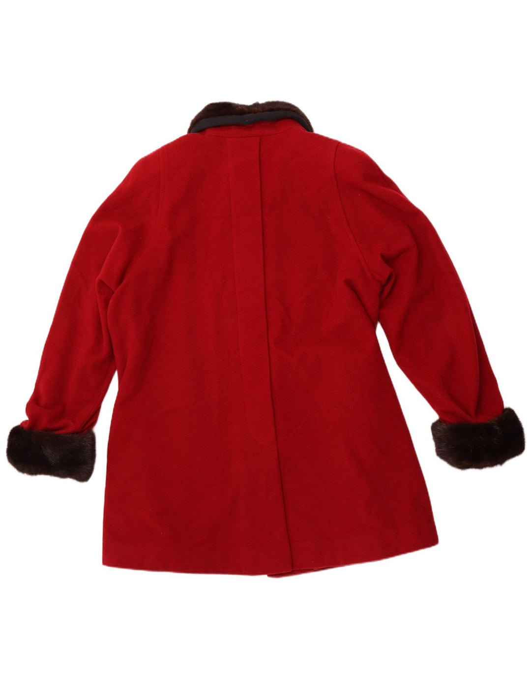 Abrigo Mujer SILVIA IT 44 Lana Color Block Rojo Medio