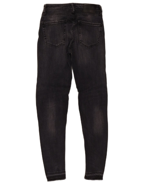 Zara Vaqueros Pitillo Mujer EU 36 XS W26 L27 Gris Lyocell