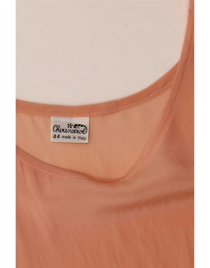 Top sin mangas vintage para mujer IT 44 Medium Pink