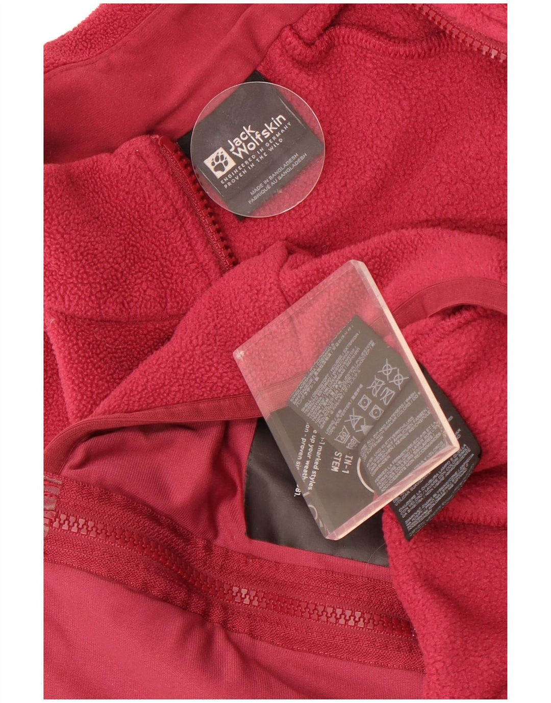 Jack Wolfskin Chaqueta polar con forro para mujer UK 10 Small Pink Poliéster