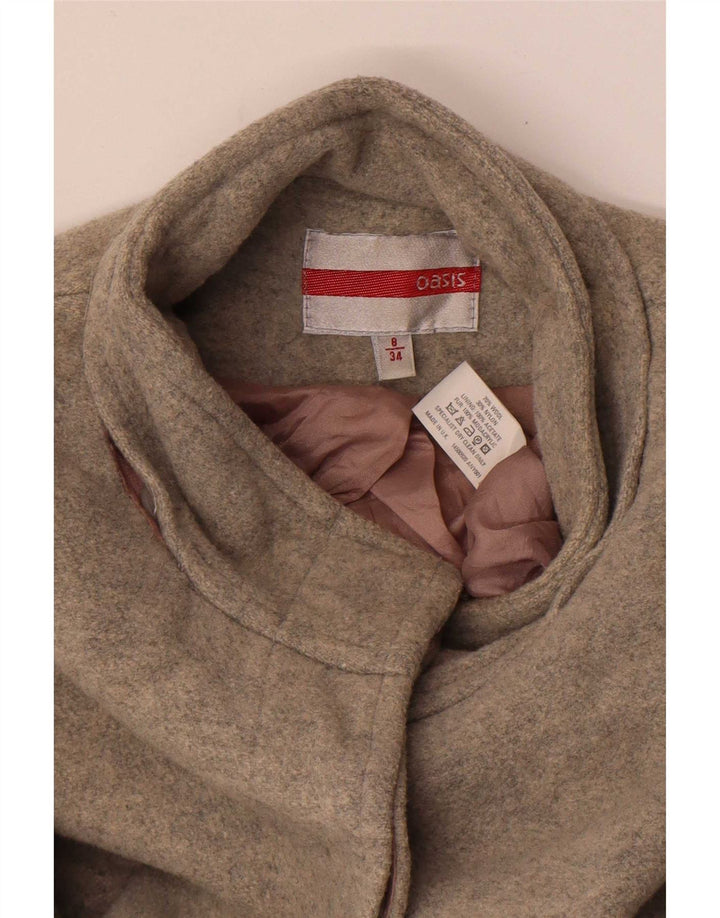 Abrigo Oasis Mujer UK 8 Small Lana Gris