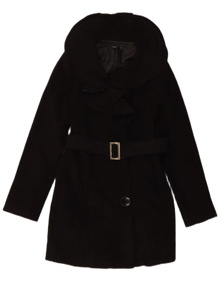 SASCH Abrigo para mujer UK 12 Medio Negro Poliéster