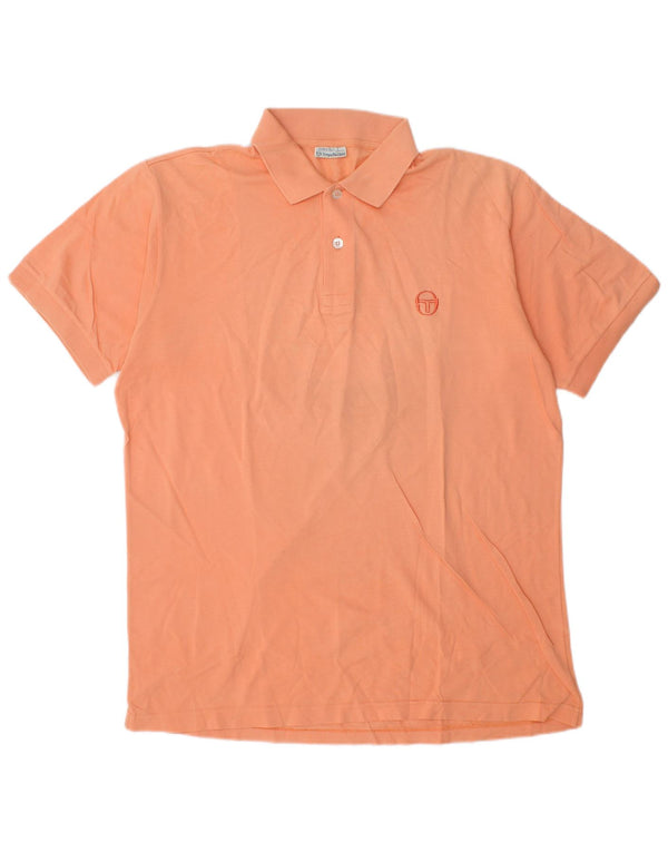 Sergio Tacchini Polo Hombre Grande Naranja Algodón