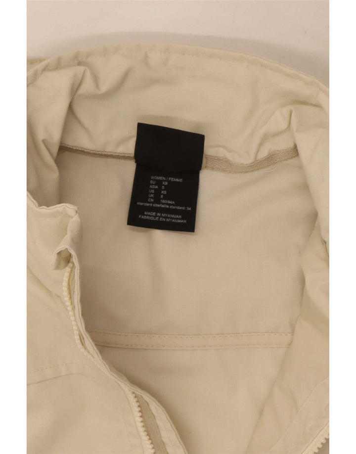 Jack Wolfskin Chaqueta impermeable con capucha para mujer UK 6 XS Off White Poliéster