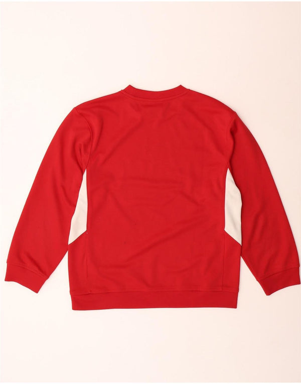 NIKE Boys Sweatshirt Jumper 12-13 Years Large  Red Colourblock Polyester