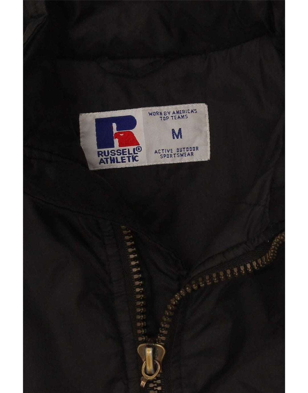 Russell Athletic Chaqueta impermeable gráfica para hombre UK 38 Medium Black