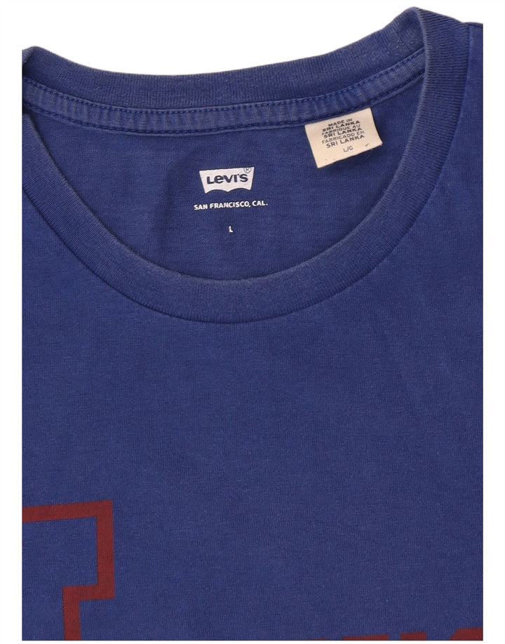 Levi's Camiseta gráfica para mujer Top UK 46 Large Azul