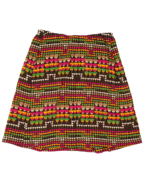 Vintage mujer A-Line falda W32 grande multicolor floral