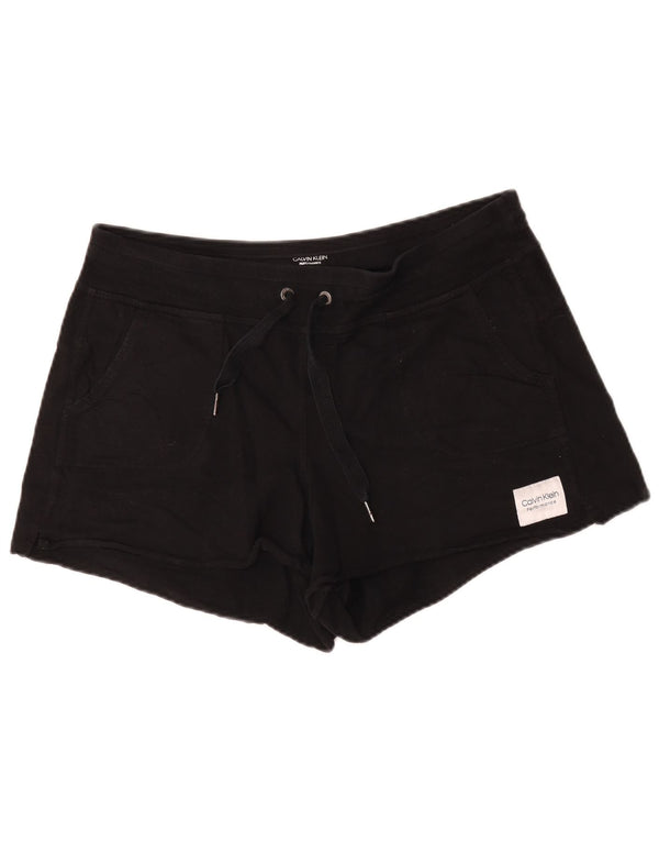 Calvin Klein Pantalones cortos deportivos para mujer UK 18 XL Algodón negro