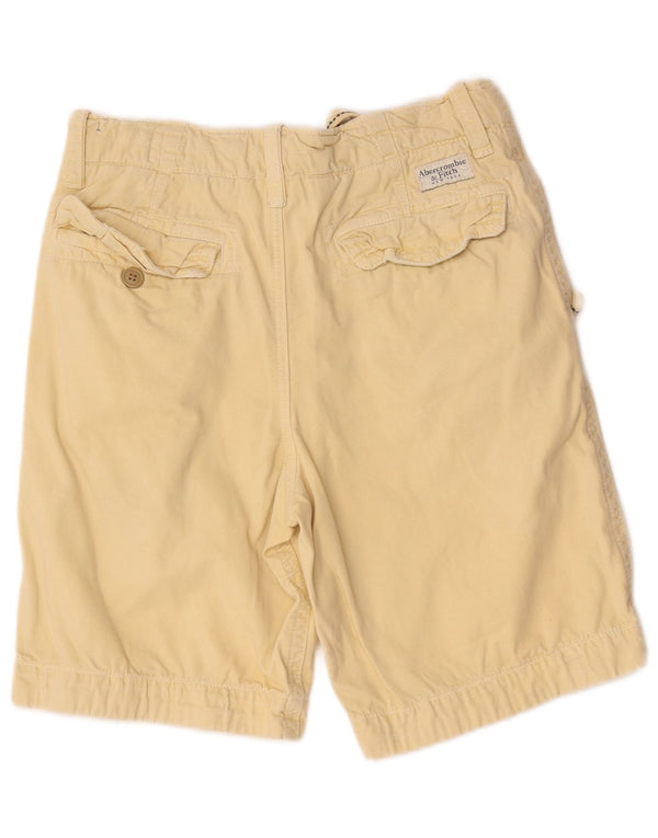 Abercrombie & Fitch Pantalones cortos chinos para hombre W28 Pequeño algodón beige