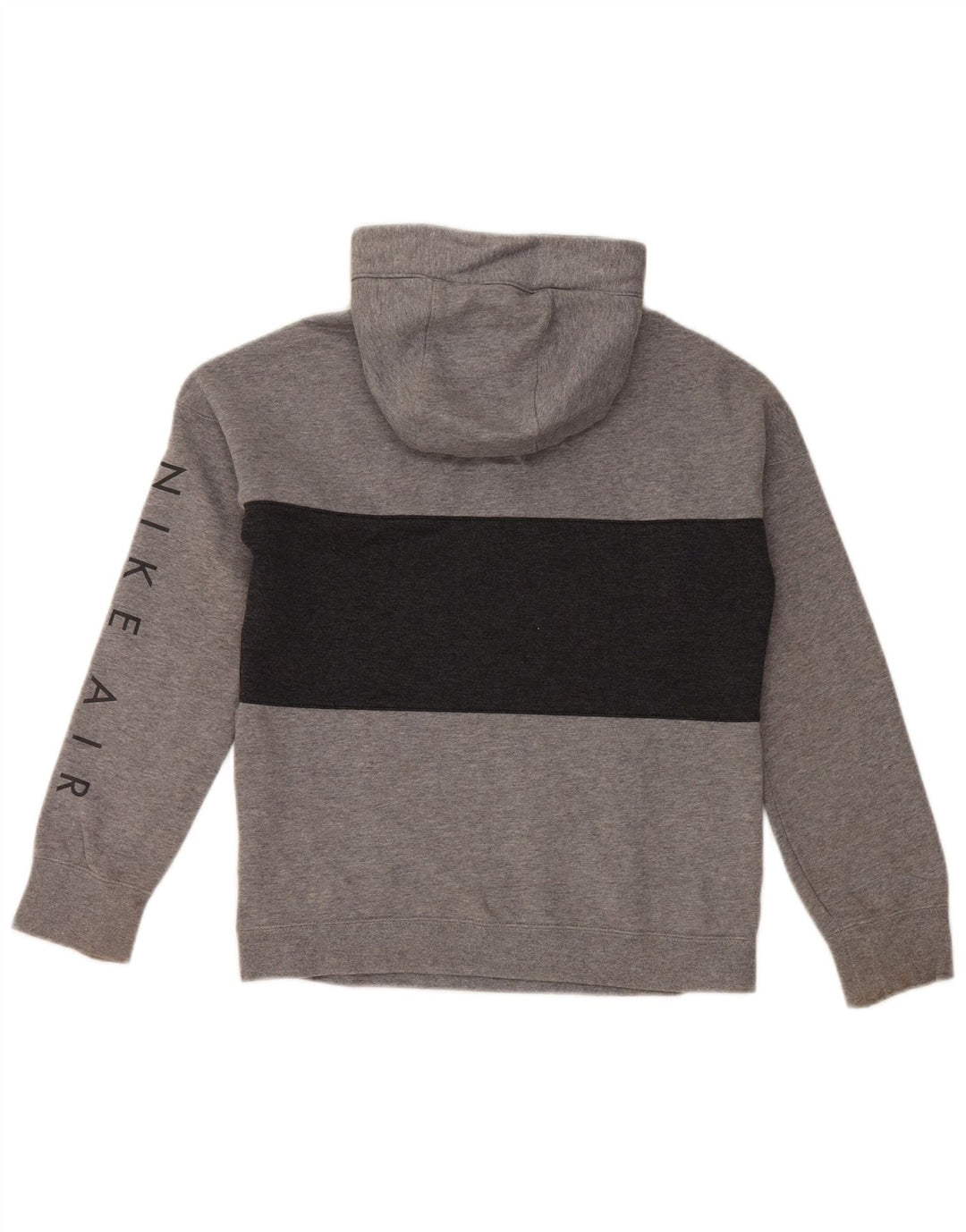 NIKE Sudadera con capucha gráfica para niños de 12 a 13 años, color gris grande