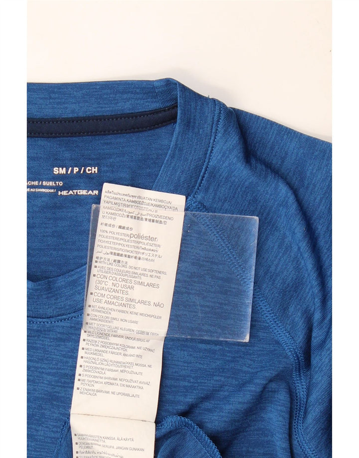 UNDER ARMOUR Camiseta Heat Gear para hombre Top pequeño poliéster moteado azul