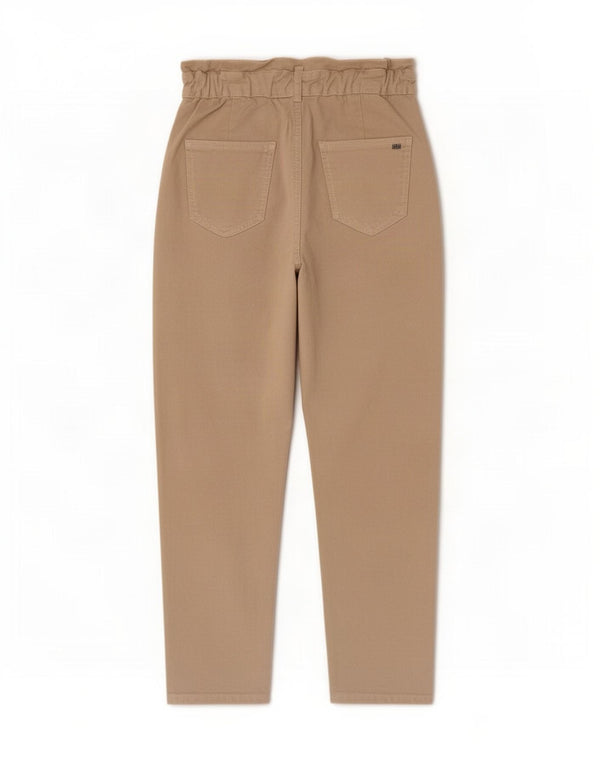 Zara Jeans Cónicos De Cintura Alta Para Mujer EU 34 2XS W24 L24 Algodón Beige