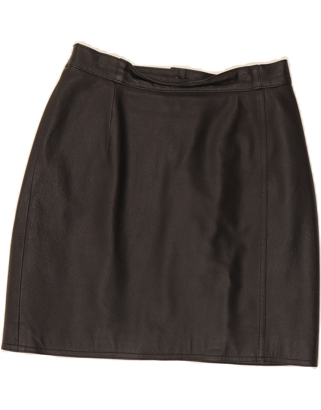 VINTAGE Womens Mini Leather Skirt IT 42 Medium W28  Black Leather Vintage Vintage and Second-Hand Vintage from Messina Hembry 