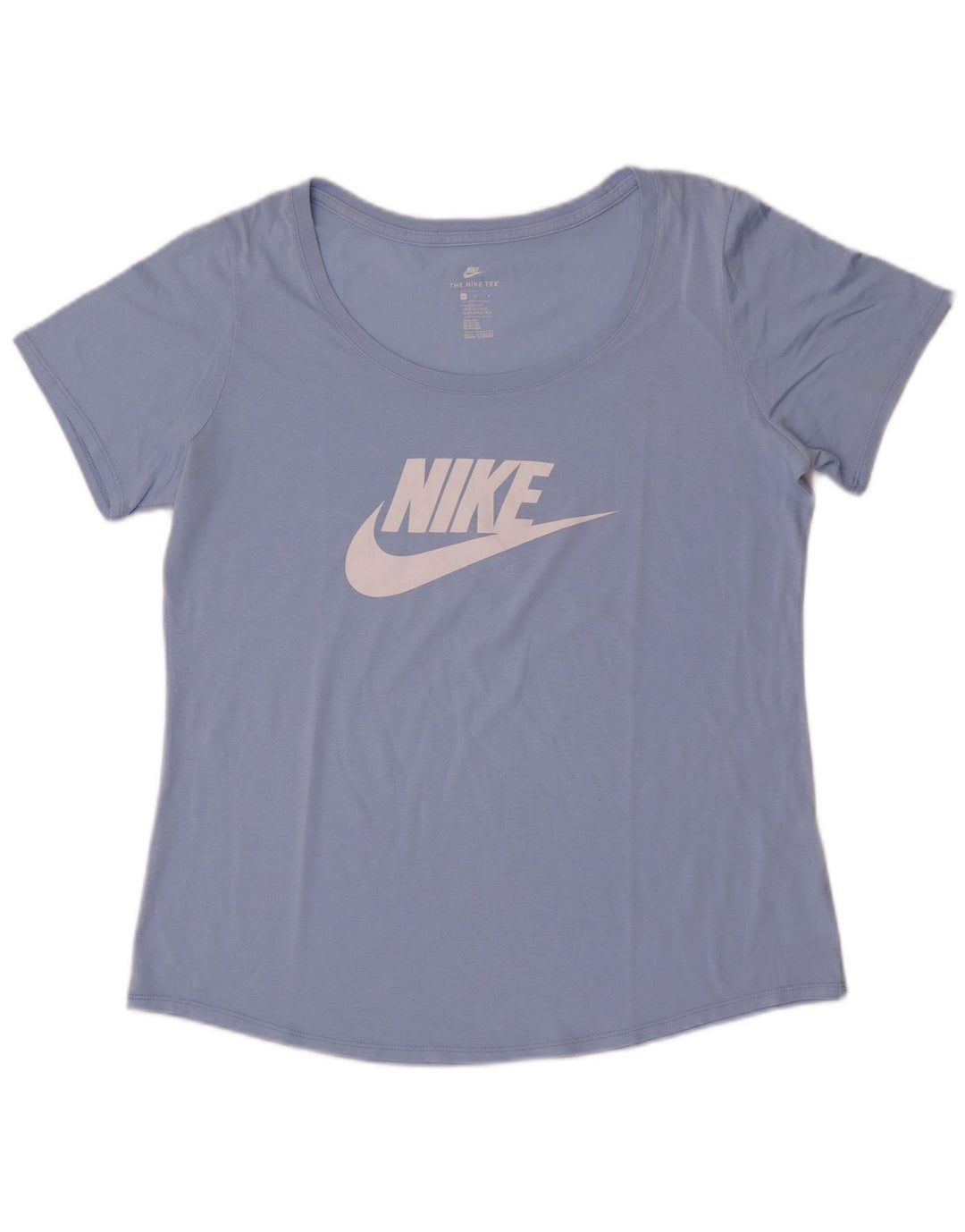 Nike Camiseta gráfica de corte atlético para mujer UK 46 Grande Poliéster azul