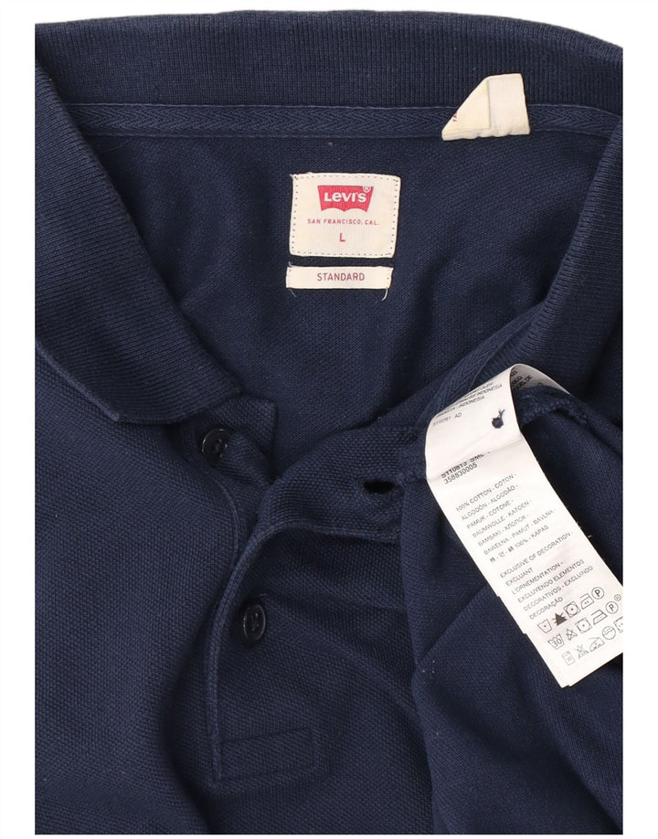 Levi's Polo estándar para hombre de algodón azul marino grande