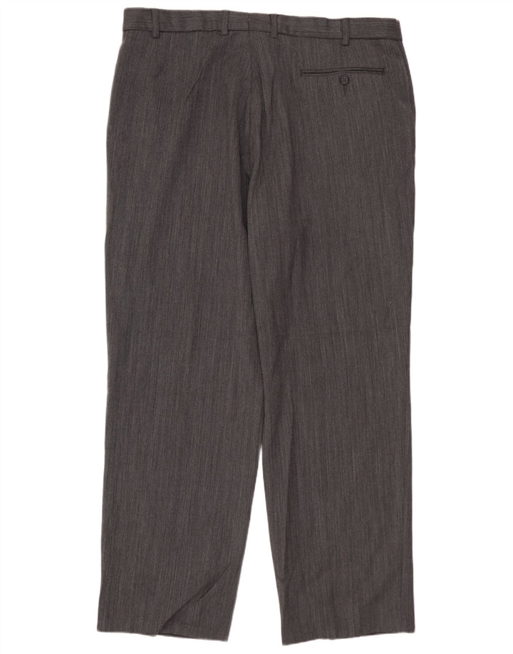 MARKS & SPENCER Pantalón chino recto para hombre W36 L29 Poliéster gris
