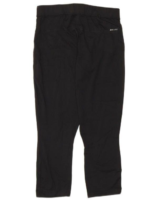 Nike Leggings cortos Dri Fit para mujer UK 12 Mediano Negro Poliéster