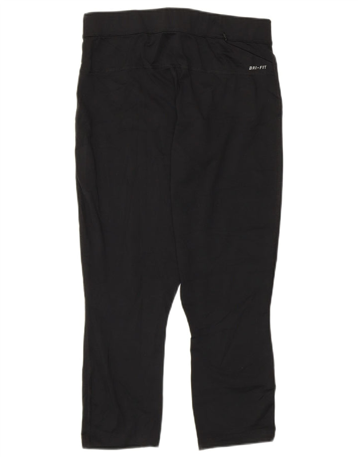 Nike Leggings cortos Dri Fit para mujer UK 12 Mediano Negro Poliéster