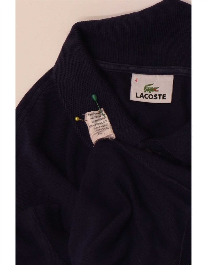 Polo Lacoste para hombre talla 4 mediano algodón azul marino