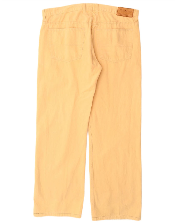 TOMMY HILFIGER Pantalones informales rectos para hombre W38 L31 Algodón beige