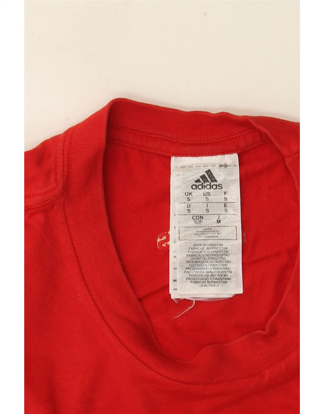 ADIDAS Camiseta gráfica para hombre Top Small Red Cotton