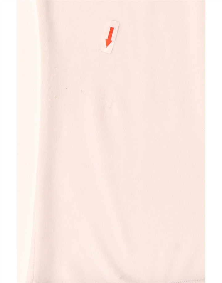 Adidas Hombre Climalite Camiseta Top Pequeño Blanco Colorblock Poliéster