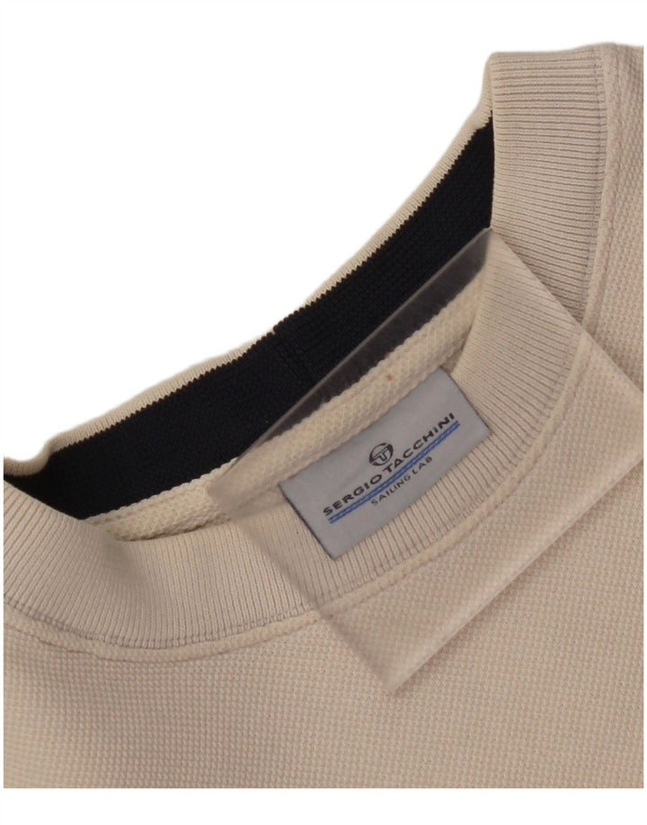 SERGIO TACCHINI Sudadera gráfica para mujer Jersey UK 18 XL Off White