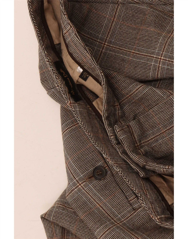 Massimo Dutti Pantalón Chino Mujer EU 38 Small W28 L30 Gris Pata De Gallo