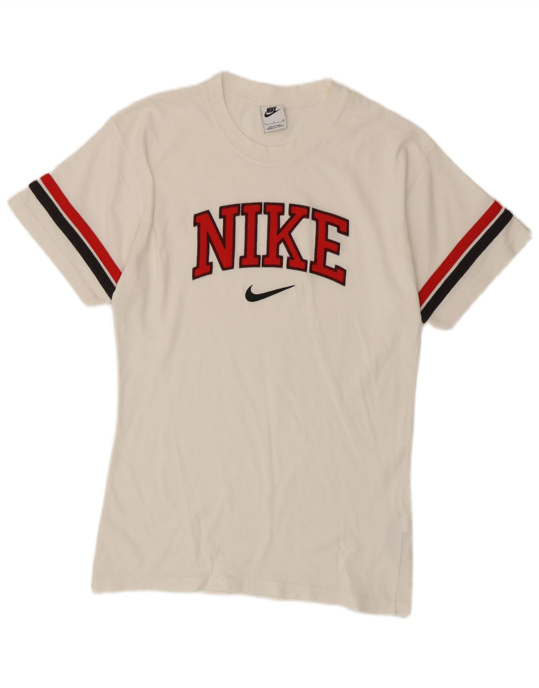 Nike Camiseta gráfica para hombre Top pequeño de algodón blanco con bloques de color