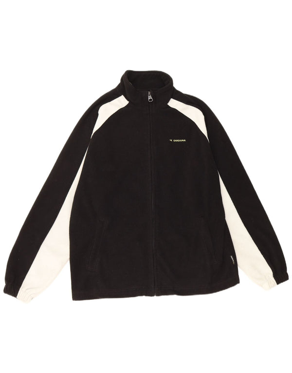 Diadora Chaqueta polar para hombre UK 40 Large Poliéster color negro