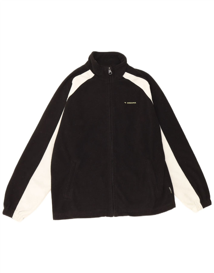 Diadora Chaqueta polar para hombre UK 40 Large Poliéster color negro