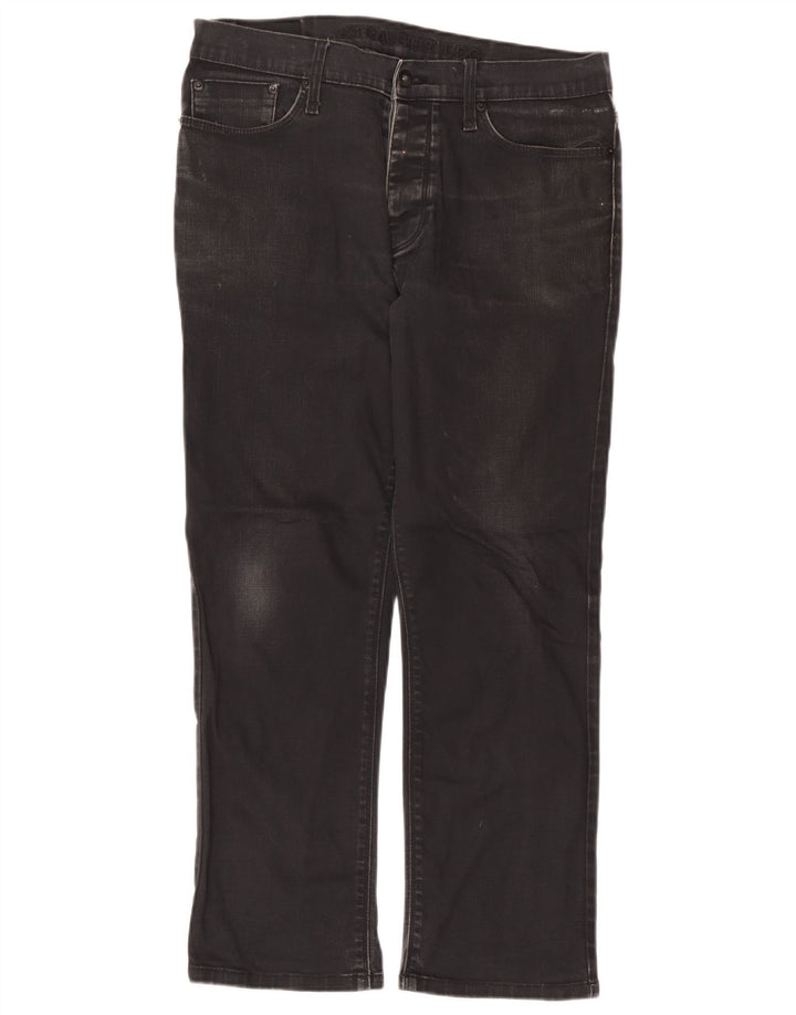 Marks & Spencer Jeans rectos autógrafos para hombre W34 L29 Algodón negro