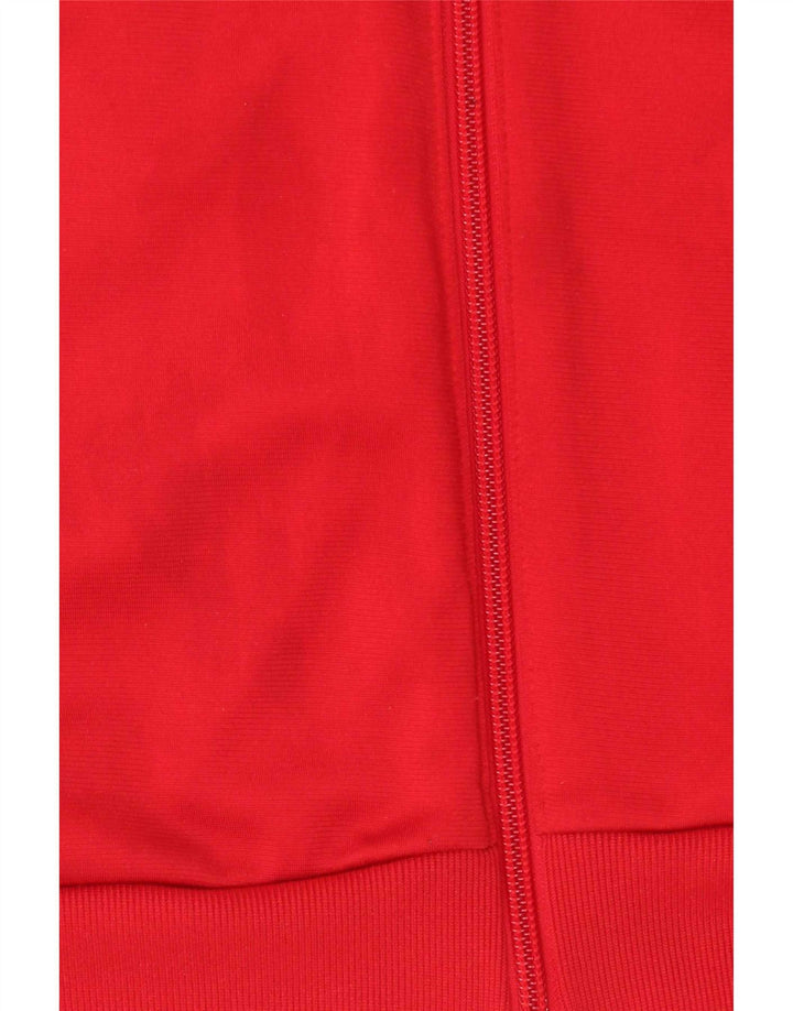 Adidas Hombre Chándal Top Chaqueta Medio Rojo Colorblock Poliéster