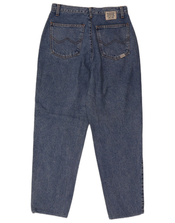 Benetton Vaqueros Cónicos De Talle Alto IT 44 Medium W28 L27 Algodón Azul