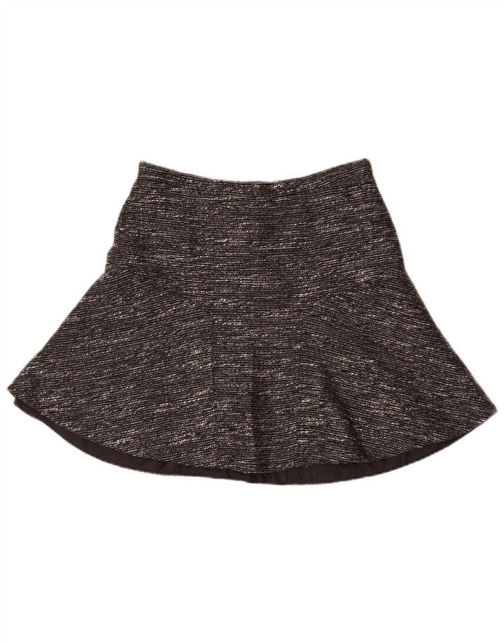J. CREW Falda acampanada para mujer US 0 XS W28 Poliéster moteado negro