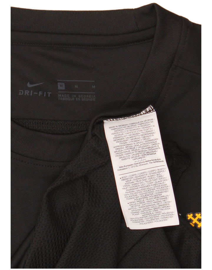 Nike - Camiseta gráfica para hombre, parte superior mediana, poliéster negro