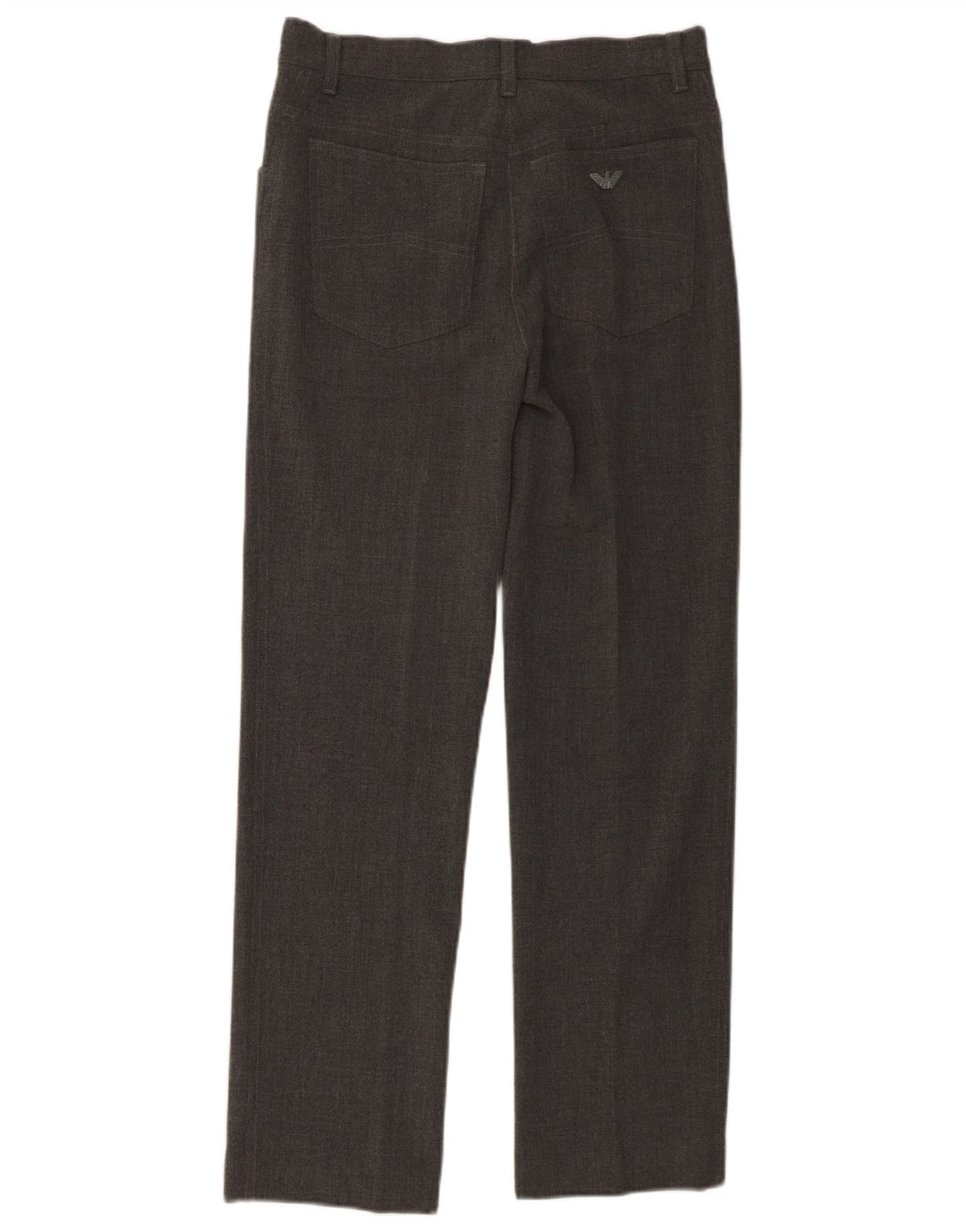 Armani Pantalón Casual Recto Mujer W30 L28 Poliéster Gris
