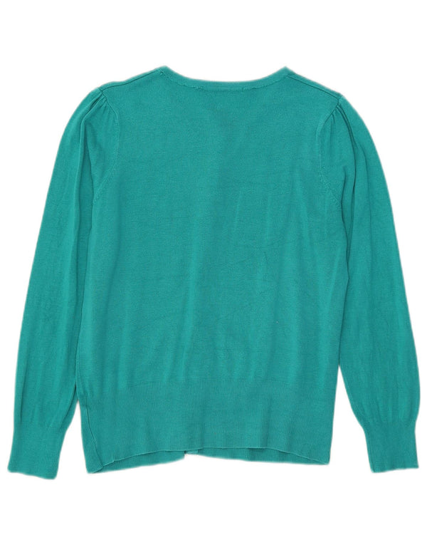 Marks & Spencer Womens Cardigan Sweater UK 10 Small Blue Viscose