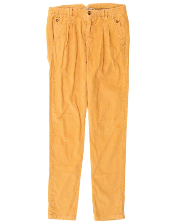 Zara Mujer Pantalón Slim De Pana EU 36 XS W26 L32 Algodón Beige