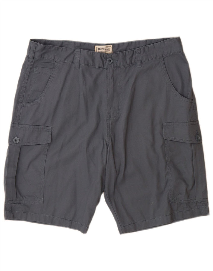 Pantalones cortos tipo cargo para hombre Mountain Warehouse W34 Algodón azul marino grande