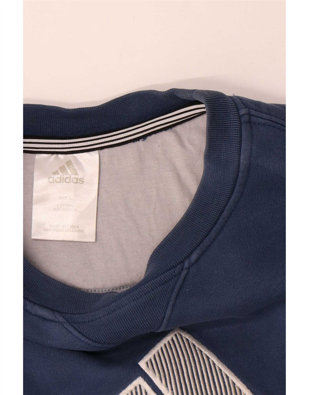 Adidas Hombre Graphic Sudadera Jumper Grande Azul Marino Algodón