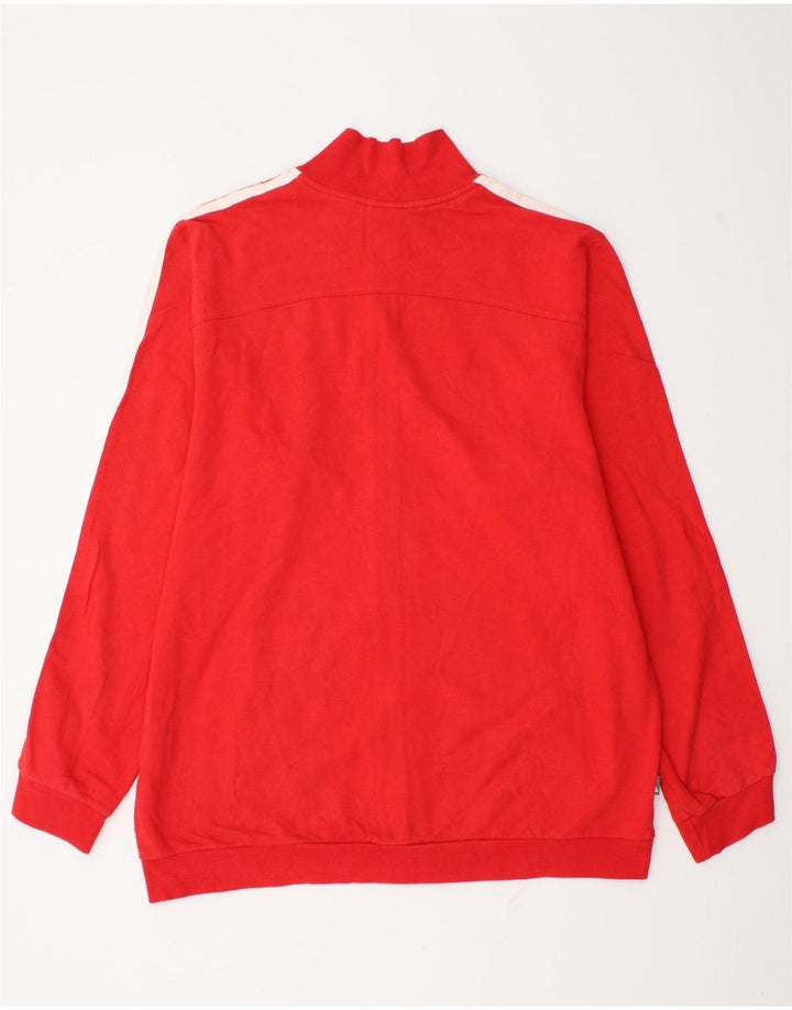 Adidas - Chándal para hombre, chaqueta superior, tamaño grande, algodón rojo