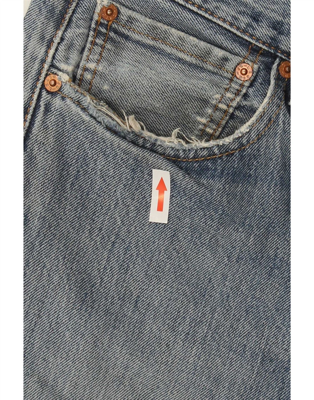 Levi's Jeans rectos desgastados 501 para hombre W34 L32 Algodón azul