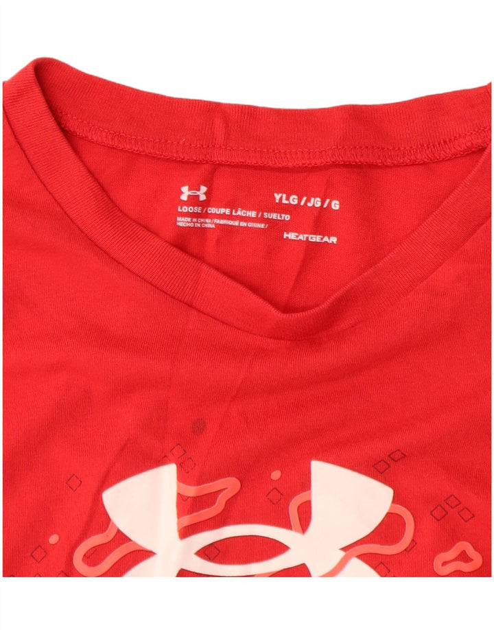 UNDER ARMOUR Camiseta gráfica Heat Gear para niños 11-12 años Grande Rojo