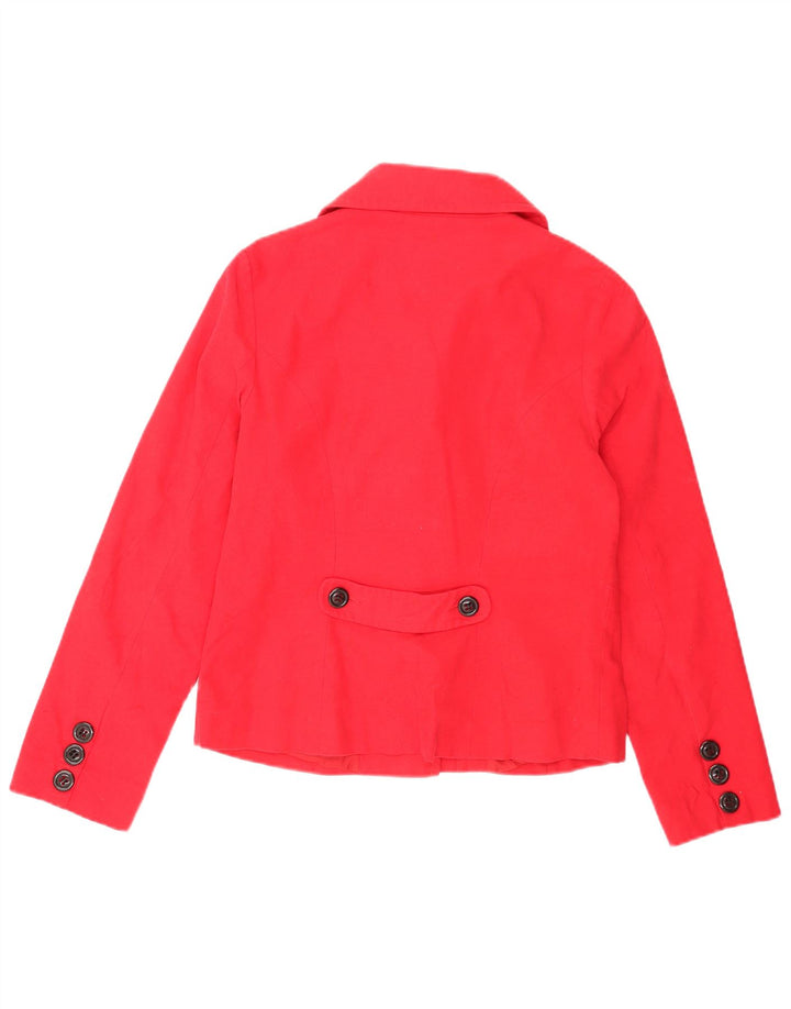 Laura Ashley - Chaqueta de lona para mujer, talla 10, algodón rojo pequeño