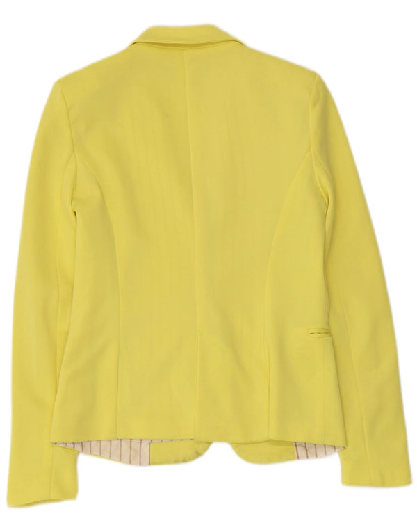 Zara Mujer Chaqueta Blazer De 1 Botón UK 6 XS Amarillo
