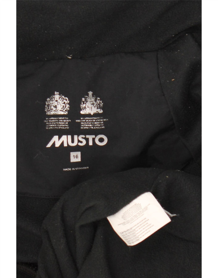 Musto Chaqueta cortavientos con capucha gráfica para mujer UK 46 Large Poliamida negra